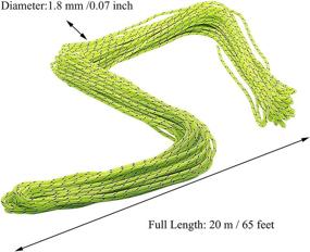 img 3 attached to 🏕️ ThreeBulls 1.8mm High-Visibility Reflective Guyline Tent Rope Camping Cord Paracord, 65 Feet