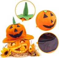 domestar halloween pumpkin hat: spooktacular jack-o-lantern hat for the ultimate halloween look! logo