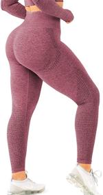 img 4 attached to 👖 High Waisted TSUTAYA Yoga Pants for Women - Seamless Leggings Perfect for Workouts, Stretchy Vital Activewear with Tummy Control