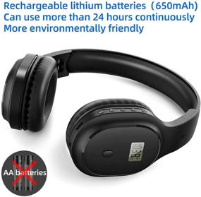 img 3 attached to Ultimate Rechargeable and Portable FM Radio Headphones: Top-notch Reception, Walkman Wireless Headset Ear Muffs for Jogging, Mowing, Cycling, and Meetings!