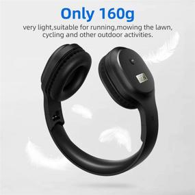 img 1 attached to Ultimate Rechargeable and Portable FM Radio Headphones: Top-notch Reception, Walkman Wireless Headset Ear Muffs for Jogging, Mowing, Cycling, and Meetings!