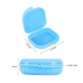 img 3 attached to 🦷 Premium Orthodontic Retainer Case: Ventilated Denture Box for Mouthguards, Aligners, and More - Hinged Lid Snaps, Travel-Friendly - 12 Months Warranty