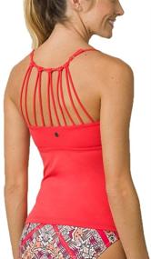 img 1 attached to PrAna Makoa Tankini Crimson Medium Women's Clothing for Swimsuits & Cover Ups