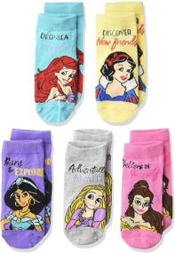 img 1 attached to Волшебные короткие носки Disney Princess для девочек 👑 5 штук: очаровательная мода для ног!