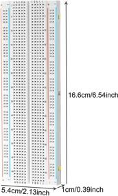 img 3 attached to Доска для макетирования печатной платы для Raspberry Pi и Arduino - ALLUS BB-017 (3 шт.), 830-контактный безпайковый прототип с 4 электропроводными рельсами и двухсторонней лентой