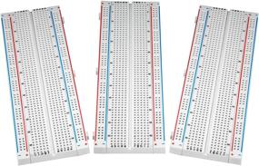 img 4 attached to Доска для макетирования печатной платы для Raspberry Pi и Arduino - ALLUS BB-017 (3 шт.), 830-контактный безпайковый прототип с 4 электропроводными рельсами и двухсторонней лентой