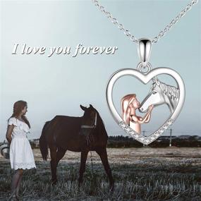 img 2 attached to 🐎 Horse Pendant Necklace in Sterling Silver - Perfect Gift for Women and Girls by YFN