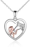 🐎 horse pendant necklace in sterling silver - perfect gift for women and girls by yfn logo