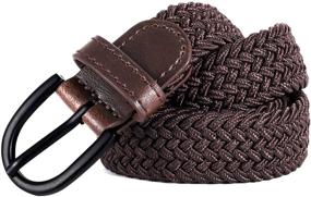 img 4 attached to 👦 X-Small Boys' Junior Braided Elastic Stretch Belts - Enhancing Your Accessories
