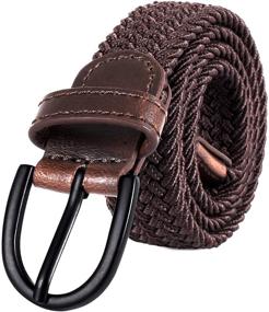 img 2 attached to 👦 X-Small Boys' Junior Braided Elastic Stretch Belts - Enhancing Your Accessories