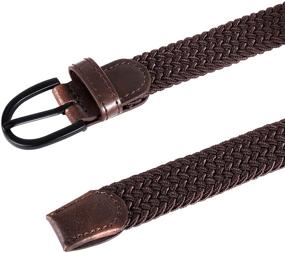 img 1 attached to 👦 X-Small Boys' Junior Braided Elastic Stretch Belts - Enhancing Your Accessories