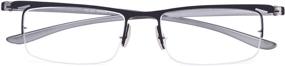 img 3 attached to Stylish & Lightweight Half Rim Reading Glasses: BFOCO 3 Pairs Eyeglasses for Men and Women