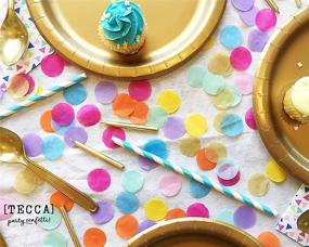 img 3 attached to 🎉 TECCA Confetti - Colorful Tissue Paper Circles for Birthdays, Weddings, Baby Showers, Arts & Crafts, Packaging, and More! Premium Quality and Specially Crafted.