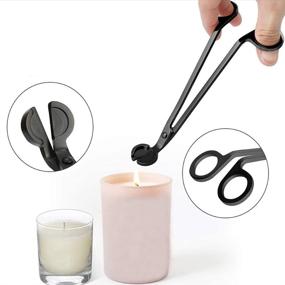 img 2 attached to 🕯️ XIGAOBEAR 3 in 1 Candle Tools Set - Candle Snuffer, Wick Trimmer, and Dipper - Black Color - Ideal Candle Accessory Kit for Candle Lovers with Gift Packaging