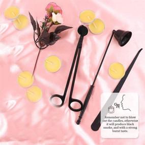 img 1 attached to 🕯️ XIGAOBEAR 3 in 1 Candle Tools Set - Candle Snuffer, Wick Trimmer, and Dipper - Black Color - Ideal Candle Accessory Kit for Candle Lovers with Gift Packaging