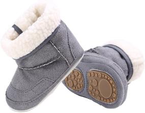 img 3 attached to 👣 Cozy and Secure Winter Boots for Dejian Baby Boys and Girls: Soft Sole, Anti-Slip, Newborn to Toddler Snow Boots