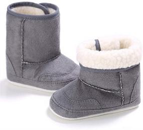 img 1 attached to 👣 Cozy and Secure Winter Boots for Dejian Baby Boys and Girls: Soft Sole, Anti-Slip, Newborn to Toddler Snow Boots