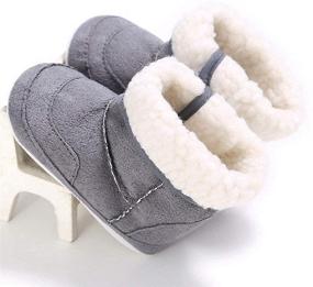 img 2 attached to 👣 Cozy and Secure Winter Boots for Dejian Baby Boys and Girls: Soft Sole, Anti-Slip, Newborn to Toddler Snow Boots