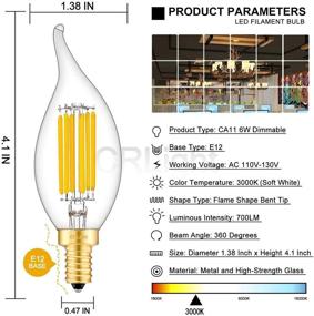 img 2 attached to CRLight Dimmable Candelabra Chandelier with Industrial Electrical Components for Enhanced Lighting