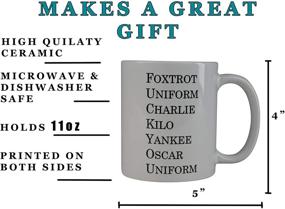 img 2 attached to ☕️ Rogue River Funny Coffee Mug: Military Alphabet Novelty Cup - Perfect Gift Idea For Office Party, Employee, Boss & Coworkers! (Foxtrot)