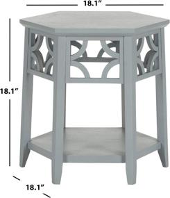 img 1 attached to 🏠 Stylish Safavieh American Homes Collection Connor Pearl Blue Grey Hexagon End Table: A Must-Have for Your Home