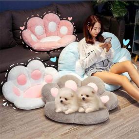 img 3 attached to 🐾 Совершенно восхитительная подушка-кубик кошачьих лап: Розовая кошачья лапка на стуле для идеального комфорта и очаровательной наружной обстановки.