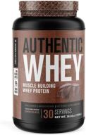 💪 power up your muscles with authentic whey protein powder – low carb, non-gmo, no fillers – chocolate flavor logo