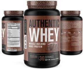 img 1 attached to 💪 Power up your Muscles with Authentic Whey Protein Powder – Low Carb, Non-GMO, No Fillers – Chocolate Flavor