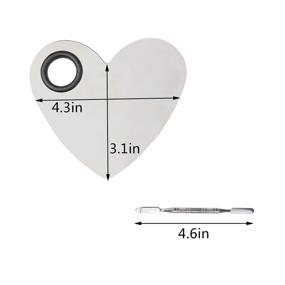 img 3 attached to 💖 Stainless Steel Heart Shaped Makeup Palette Spatula - Essential Tools for Blending Cosmetic Foundation Shades, Ideal for Makeup Artists and Enthusiasts