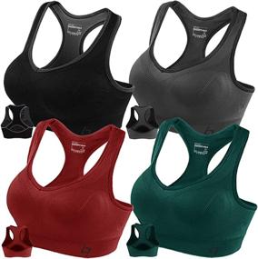 img 4 attached to 🏋️ FITTIN Racerback Sports Bras for Women - High Impact Support with Padded Seamless Design for Yoga, Gym Workout, and Fitness