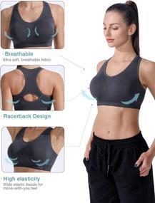 img 1 attached to 🏋️ FITTIN Racerback Sports Bras for Women - High Impact Support with Padded Seamless Design for Yoga, Gym Workout, and Fitness