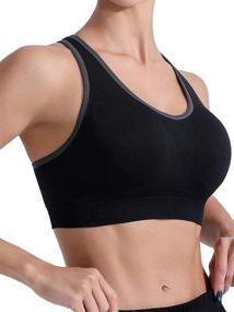 img 3 attached to 🏋️ FITTIN Racerback Sports Bras for Women - High Impact Support with Padded Seamless Design for Yoga, Gym Workout, and Fitness