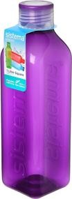 img 2 attached to 💧 Sistema Square Water Bottle, 1 L - Explore Assorted Colours for Optimal Hydration