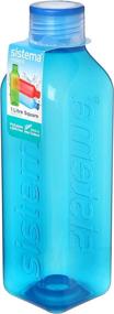 img 4 attached to 💧 Sistema Square Water Bottle, 1 L - Explore Assorted Colours for Optimal Hydration