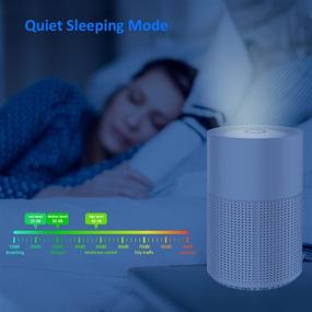 img 3 attached to 🌬️ WSTA True HEPA Air Purifier for Home and Office, Portable Desktop Air Cleaner for Allergies, Pets, Smoke, Dust with Night Light