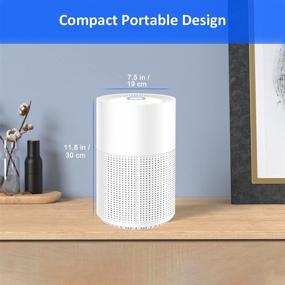 img 2 attached to 🌬️ WSTA True HEPA Air Purifier for Home and Office, Portable Desktop Air Cleaner for Allergies, Pets, Smoke, Dust with Night Light