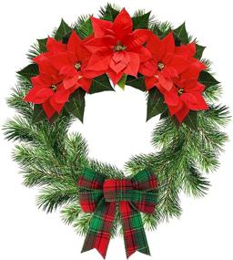 img 1 attached to 🎄 ANECO 16pcs Small Buffalo Plaid Bows for Christmas Decor, Holiday Wreath Bows, Xmas Hanging Bows – DIY Supplies, 5 x 4 Inches