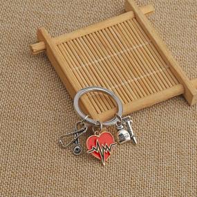 img 3 attached to 💉 Nurse Graduation Gift: Heartbeat Keychain - AKTAP Nurse Gifts Nurse Charm Key Chain
