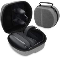 premium gray hard travel case for oculus quest 1 and quest 2 - ultimate vr gaming headset and controller protection on the go logo