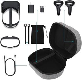 img 3 attached to Premium Gray Hard Travel Case for Oculus Quest 1 and Quest 2 - Ultimate VR Gaming Headset and Controller Protection on the Go