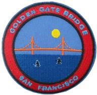 🌉 3-inch golden gate bridge embroidered patch - cute-patch for sewing/ironing - san francisco california souvenirs logo