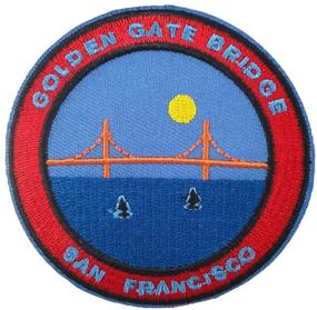 img 3 attached to 🌉 3-inch Golden Gate Bridge Embroidered Patch - Cute-Patch for Sewing/Ironing - San Francisco California Souvenirs