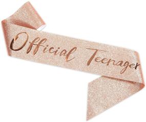 img 3 attached to Rose Gold 13th Birthday Sash and Crown: 🌹 Perfect Teenager Gift Set for Happy Birthday Party Supplies