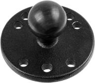 🔩 circular aluminum drill base adapter with 1" rubber ball. amps pattern compatible with ram, arkon, ibolt, tackform enterprise series and more. logo