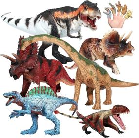 img 4 attached to 🦖 Roar into Adventure with Realistic Dinosaur Figures and Puppets