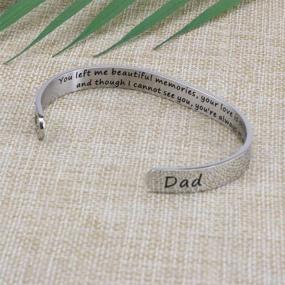 img 3 attached to In Loving Memory Bracelet - Meaningful Sympathy Cuff for Loss of 🌹 Mother, Father, Grandma, Grandpa, Husband, Brother, Sister - Grief Jewelry & Remembrance Bangle