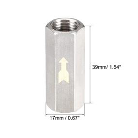 img 2 attached to 💦 Uxcell Check Valve Female Threaded: Enhancing Fluid Flow Control