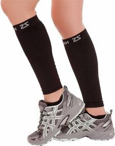 img 3 attached to Zensah Running Leg Compression Sleeves: Effective Shin Splint & Calf Compression Support for Men and Women