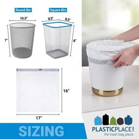 img 1 attached to Plasticplace W4DSWH 4 Gallon White Drawstring Bags: 200 Count High-Quality Waste Disposal Solution