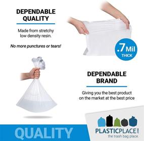 img 2 attached to Plasticplace W4DSWH 4 Gallon White Drawstring Bags: 200 Count High-Quality Waste Disposal Solution